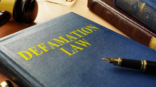 book saying defamation